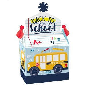 Big Dot of Happiness Back to School - Treat Box Party Favors - First Day of School Classroom Decorations Goodie Gable Boxes - Set of 12 - 1 of 4