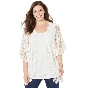Catherines Graceful Crochet Duster - 1 of 4