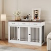 Famapy White Furniture-Style Dog Cage with 3 Drawer Storage: Sturdy and Reliable - 3 of 4