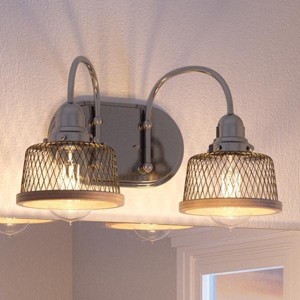 Urban Ambiance Luxury Vintage Bathroom Vanity Light,  8.375"H x 15"W,  Brushed Nickel Finish, UHP2720 - 1 of 4