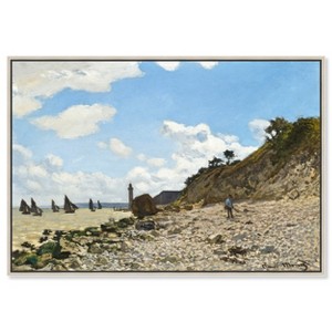 Art Remedy Monet - The Beach at Honfleur Classic Monet Art Prints Framed - 1 of 4
