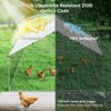 XBRIGH Large Metal Chicken Coop Walk-in Poultry Cage Chicken Run Pen Duck House with Waterproof and Anti-Ultraviolet for Outdoor Farm Use Spire Roof - 4 of 4
