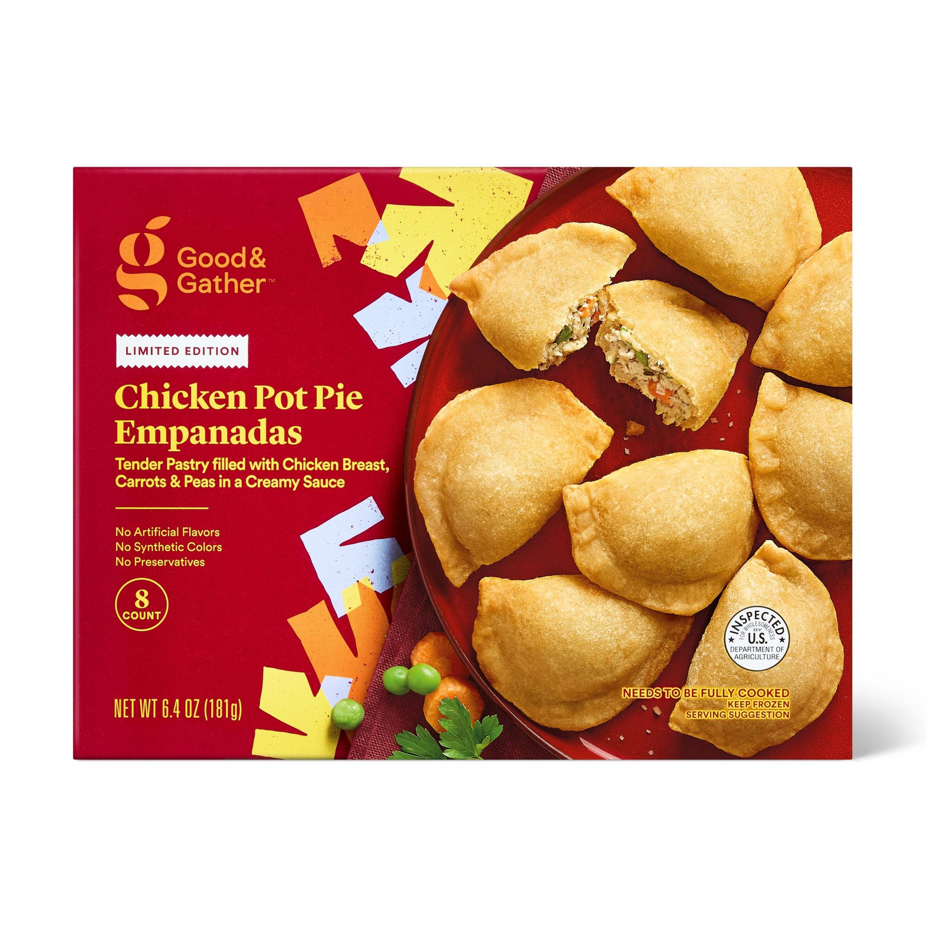 Frozen Chicken Pot Pie Empanadas - 6.4oz/8ct - Good & Gather™