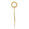 Black Bow Jewelry 14k Yellow Gold, Ella Collection, LG Fancy Script Initial Pendant A-W - 2 of 4