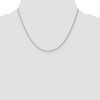 Black Bow Jewelry 1mm 10k White Gold Solid Wheat Chain Necklace - 2 of 4