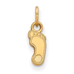 Black Bow Jewelry 14k Yellow Gold Plated Sterling Silver North Carolina Tar Heels NCAA Extra Small Pendant - 1 of 3
