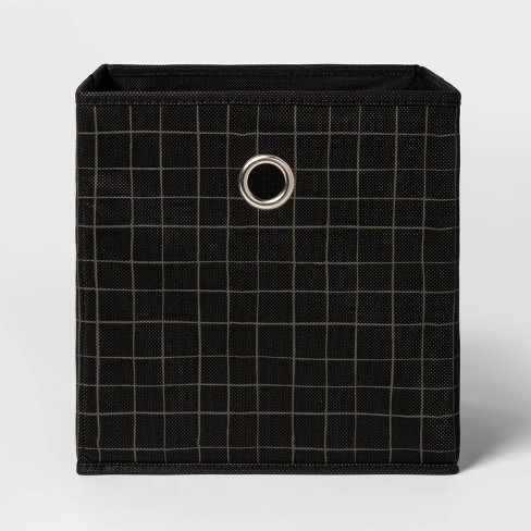 11 Fabric Cube Storage Bin Black Pattern - Room Essentials™ : Target