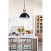 Dewdrop 1-Light Black Finish Classic Design Single Bowl Pendant Light - 3 of 4