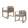 Maggift Patio Accent Chairs with Fixed Armrests, Upholstered, Ergonomic Design for Lawns, Gardens and Porches, Brown, 24.75" * 23" * 31.5" - 3 of 4