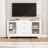 CuisinSmart 56'' Buffet Cabinet Sideboard with Fluted Glass Doors+Gold Handles, Coffee Bar Cabinet with Adjustable Shelves, for Dining&Living Room - 4 of 4