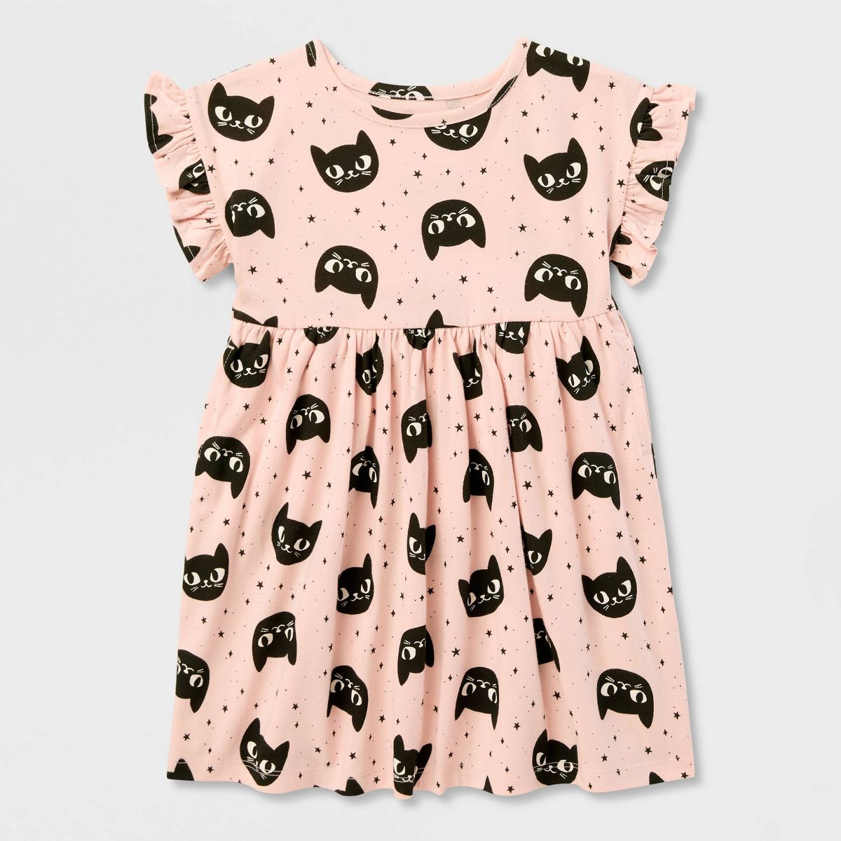 Baby & Toddler Girls' Halloween Short Sleeve Dress - Cat & Jack™ - thumbnail 2