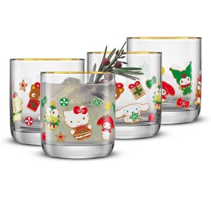 Hello Kitty® and Friends Gingerbread Pals Short Glasses - 10 oz - Set of 4 - 1 of 4