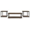 Signature Design by Ashley Trindwick 3-Piece Coffee Table Set with End Tables - Brown/Gun Metal Finish - 3 of 4