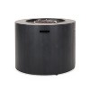 GDFStudio Jasmine Outdoor 40,000 BTU Iron Circular Fire Pit Table, Brushed Black - 4 of 4