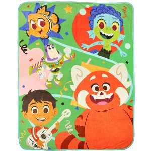 Northwest Disney-Pixar Micro Raschel Throw Blanket, 46" x 60", Pixar Crew Green - 1 of 4