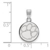 Black Bow Jewelry 14k White Gold Clemson Tigers NCAA Small Pendant - 2 of 3