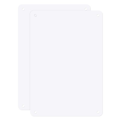 Unique Bargains Sublimation Aluminum Yard Garden DIY White Blank Metal Signs