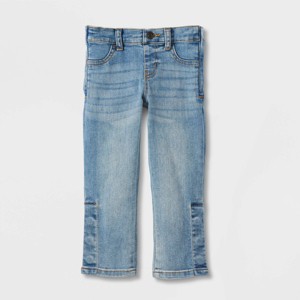 Toddler Girls' Adaptive Jeans - Cat & Jack™ Light Wash - 1 of 4
