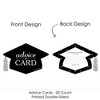 Big Dot of Happiness Silver - Tassel Worth the Hassle - Grad Cap Wish Card Graduation Party Activities - Shaped Advice Cards Games - Set of 20 - 3 of 4