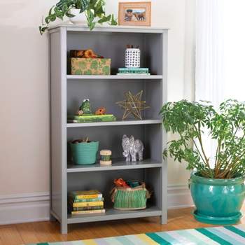 Guidecraft Kids' Taiga Deluxe 4 Shelf Bookshelf: Children's Bedroom Bookcase for Toy Storage, Playroom Organizer, Adjustable Shelving
