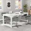 Okak Modern Large Executive Desk Office Computer Desk with Thick Metal Frame,Spacious Business Conference Table for Office,Studio - 2 of 4