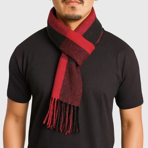 Alpine Swiss Mens Plaid Scarf Softer Than Cashmere Scarves Winter Shawl - 1 of 4