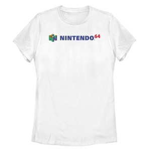 Women's Nintendo Classic N64 Logo Text T-Shirt - 1 of 4