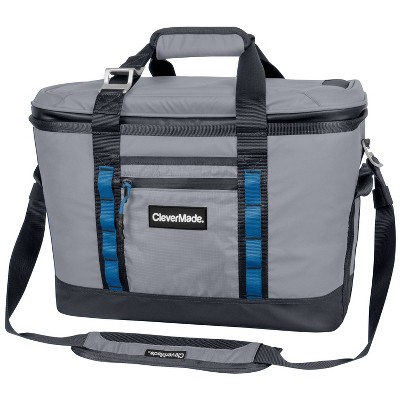 CleverMade Maverick Deluxe Soft Sided Leakproof 32qt Collapsible Cooler Bag - Gray