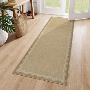 Lahome Diamond Double Frame Diagonal Faux Jute Rectangular Indoor Outdoor Area Rug - 1 of 4