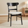 KWPZQEB Dining Chairs Set of 2, Wooden Dining Room Side Chairs with Upholstered and Open Back, Kitchen Chairs for Living Room, Restaurant - 3 of 4