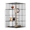 Sandinrayli Metal Indoor Cat House Cat Cage Playpen, Black - 2 of 4