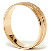 Pompeii3 14K Yellow Gold Hammered Comfort Fit Wedding Band Ring - 3 of 4