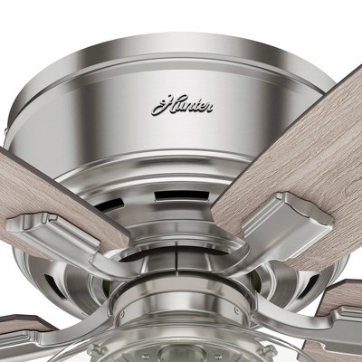 Brushed Nickel 44" Ceiling Fan with Remote and LED Light