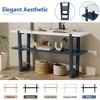 Kumasinova Narrow Console Table with Storage Open Shelf, Entryway Table with Marble-Sticker Top,Sofa Table for Entryway,Living Room&Hallway - 3 of 4