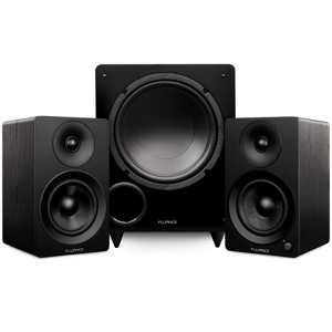 Fluance Ai41 Powered 5" Stereo Bookshelf Speakers, DB10 10" Powered Subwoofer, 15ft RCA Subwoofer Cable - 1 of 4