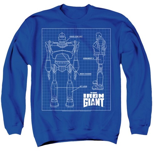 The Iron Giant Schematic Unisex Adult Crewneck Sweatshirt - image 1 of 4