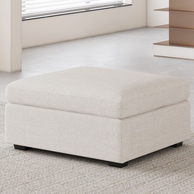 Belffin Chenille Ottoman Module - Modular Storage Footrest with Skin-Friendly Fabric & Quick-Install Design