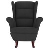 vidaXL Rocking Chair with Solid Wood Rubber Legs Black Velvet - 3 of 4