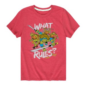 Boys' - Teenage Mutant Ninja Turtles - What Rules Short Sleeve Graphic T-Shirt - 1 of 4