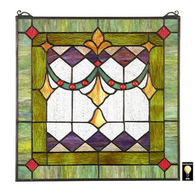 Design Toscano Victorian Swag Tiffany-style Stained Glass Window : Target