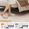 Hausource Floating Bed Frame with LED, Storage Headboard, Charging Station, No Box Spring Needed - 3 of 4