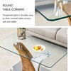 CAVINAS 39.4 Inch Rectangle Coffee Table for Living Room,Modern Center Table with Tempered Glass Tabletop for Bedroom - 4 of 4