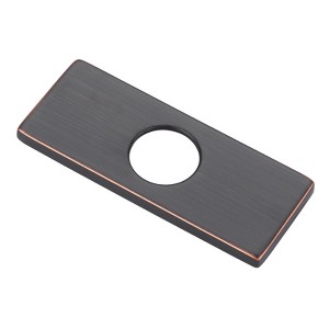 WOWOW 304 Stainless Steel Faucet Deck Plate – Fits 1 to 3 Hole Sinks, For Kitchen & Bathroom - 1 of 4