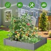 Okak Raised Garden Bed, Tool-Free Assembly Wooden Outdoor Planter Box, Extra-Long Planter Box for Yard & Patio, Gray - 3 of 4