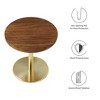 Modway Viva Round Acacia Wood Side Table – Natural Wood Accent Table with Tapered Legs and Smooth Finish - 2 of 4