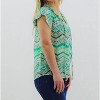 Women's Chevron Print Top - voy - 2 of 4