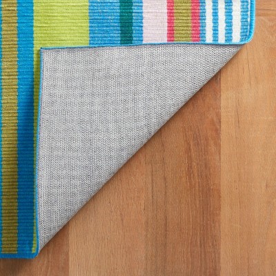 Mellie Multicolor Stripe Machine Washable Runner Rug
