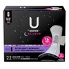 U by Kotex Balance Ultra Thin Extra Heavy Overnight Pads with Wings - Unscented - 2 of 4