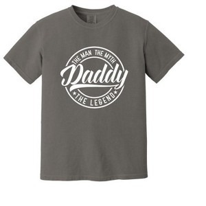 Simply Sage Market Men's Daddy The Man The Myth Short Sleeve Garment Dyed Tee - 1 of 2