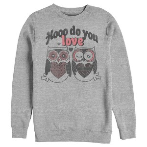 Men's Lost Gods Hooo do you Love Owls Sweatshirt - 1 of 4